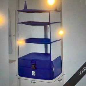Blue Hanging Closet Organizer